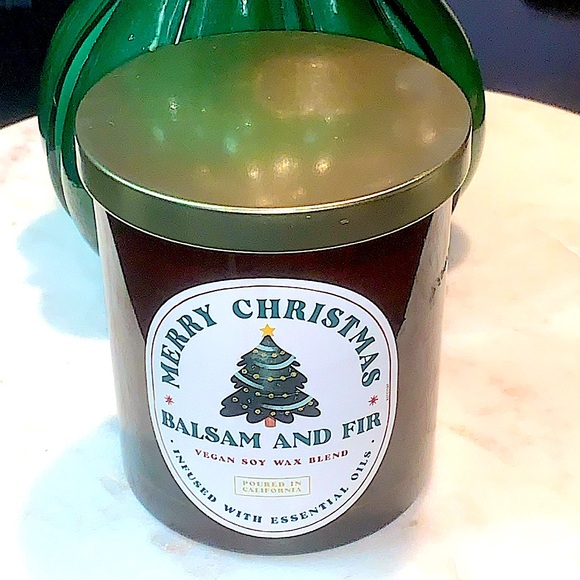 LEOBEN CO CANDLE BALSAM & FIR 1 WICK 9 oz NEW VEGAN SOY WAX MERRY CHRISTMAS - Picture 2 of 3